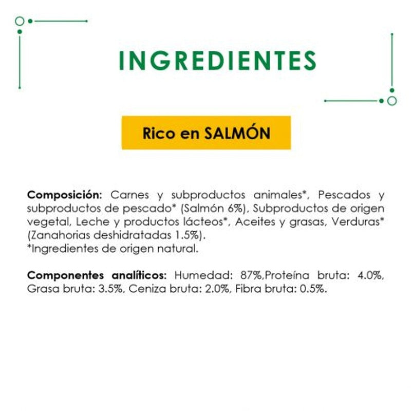 gato nature's puree salmón 5x10gr