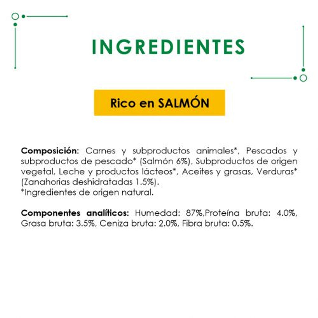 gato nature's puree salmón 5x10gr