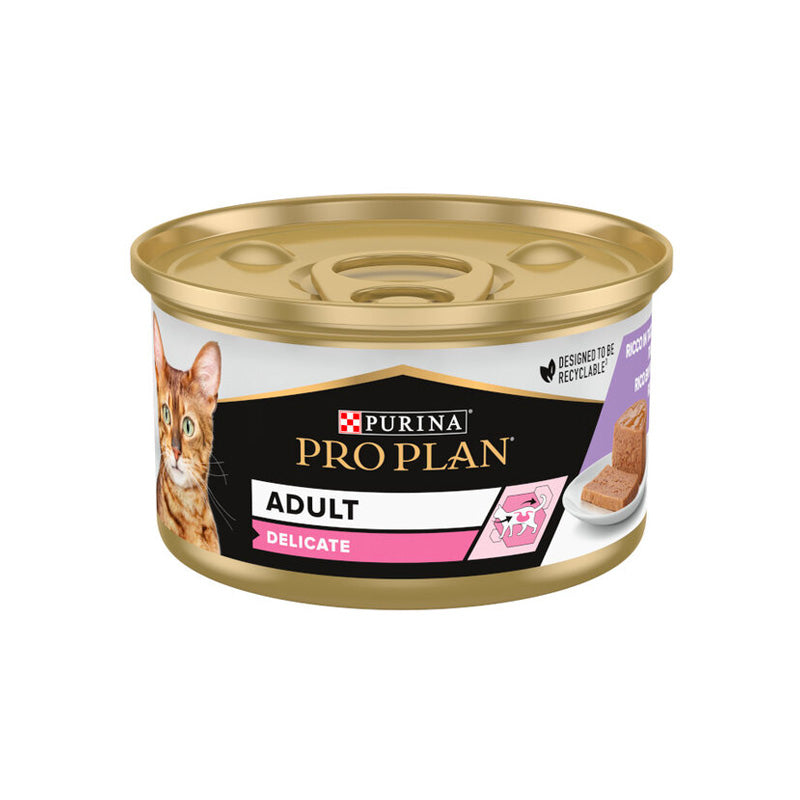 Pro Plan Adult Delicate amb gall dindi llauna per a gats Imatge principal del producte