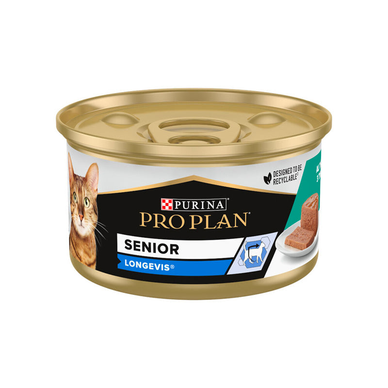 Pro Plan Senior +7 Longevis con atún lata para gatos