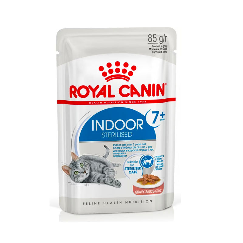 Royal Canin Indoor Sterilised 7+ en Salsa Pouch para gatos