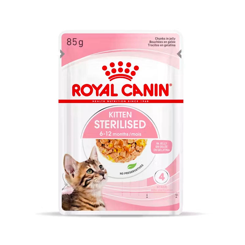 Royal Canin Kitten Sterilised en Gelatina Pouch para gatitos