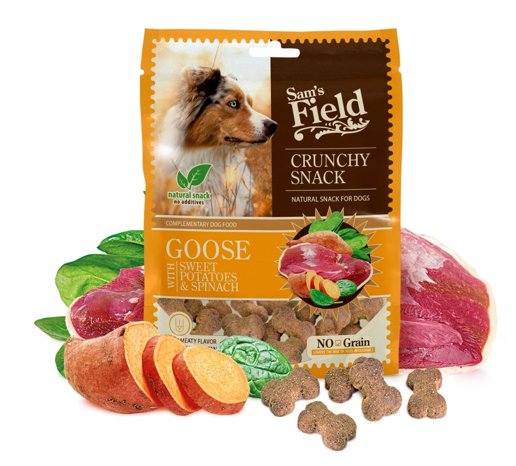 crunchy grain free ganso boniato espinacas 200gr