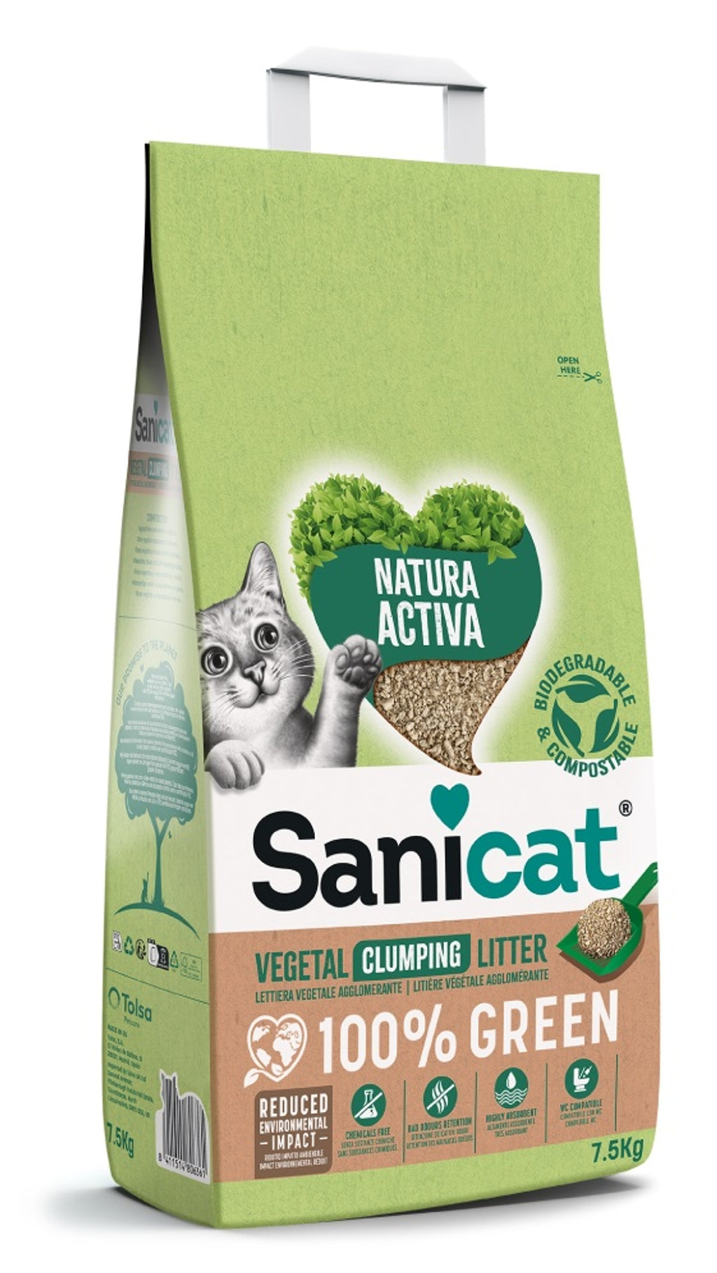 Natura Activa 100% green clumping vegetal Imagen principal del producto
