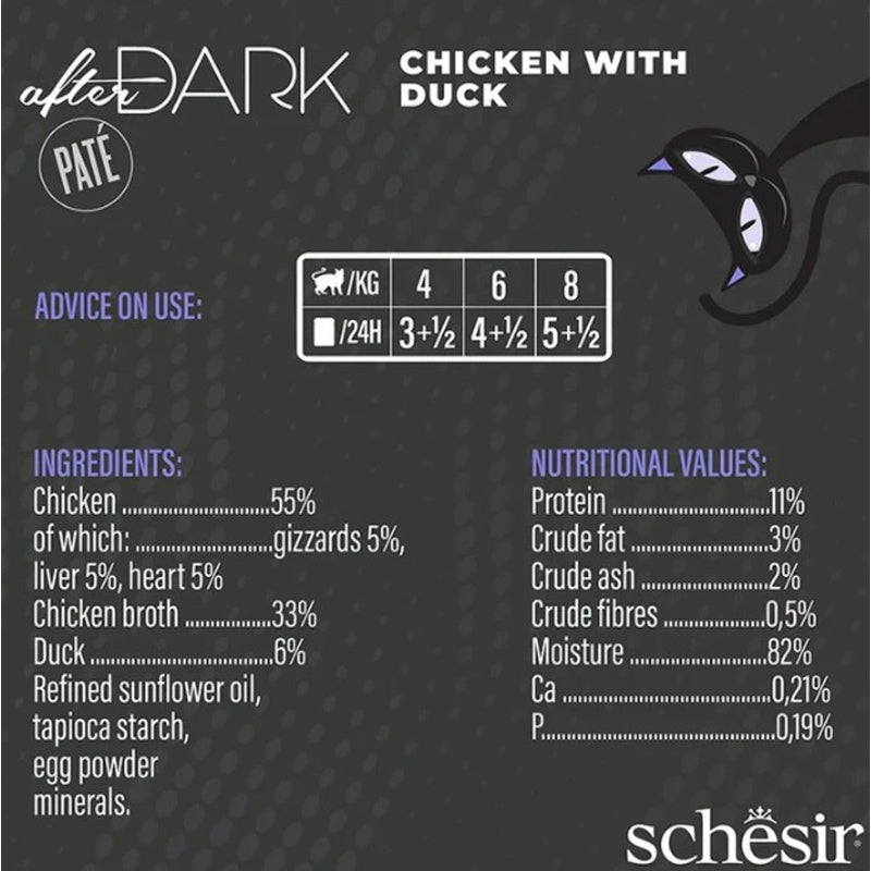 gato After Dark GF paté  pollo y pato lata 80gr