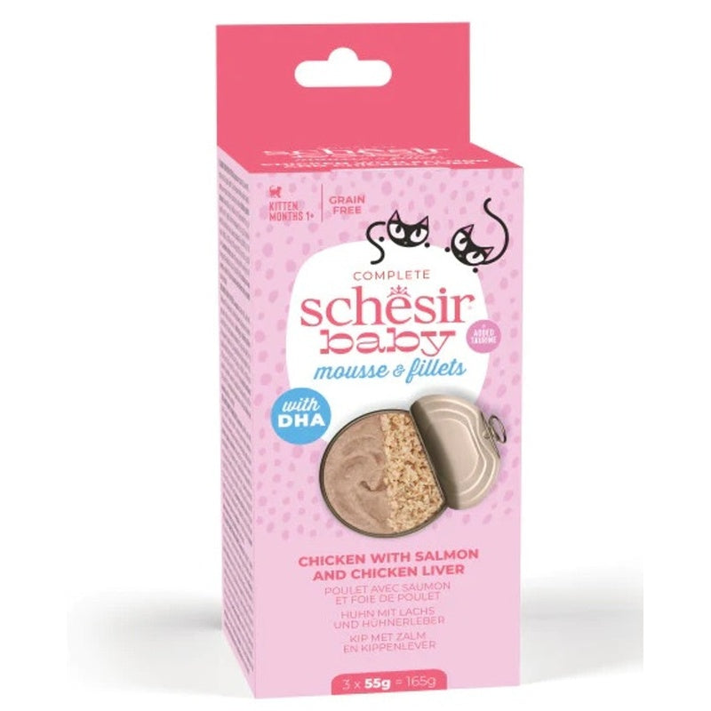 gato baby GF mousse filetes pollo salmón e hígado