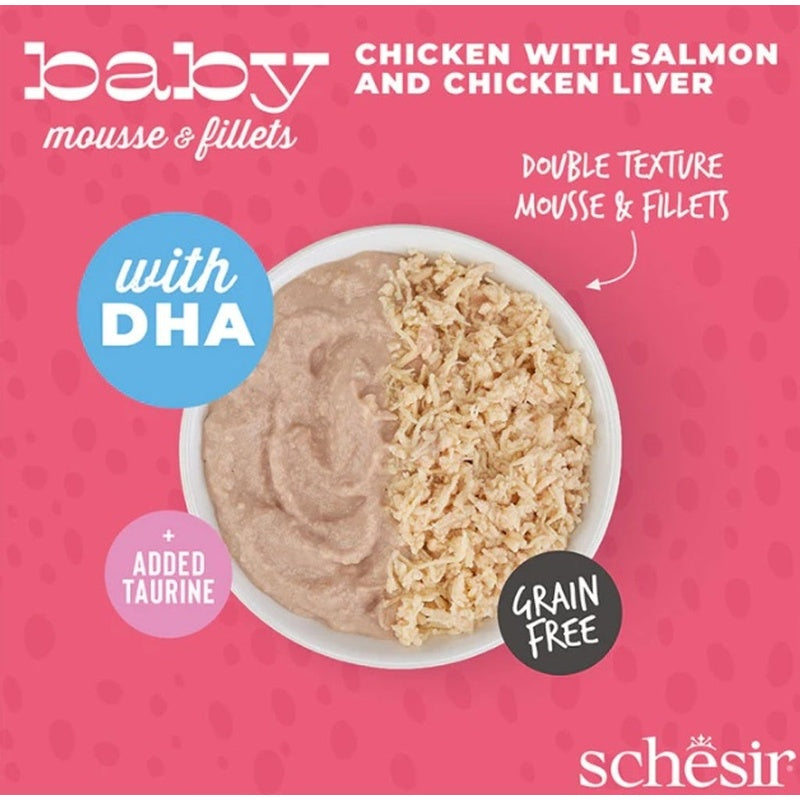 gato baby GF mousse filetes pollo salmón e hígado