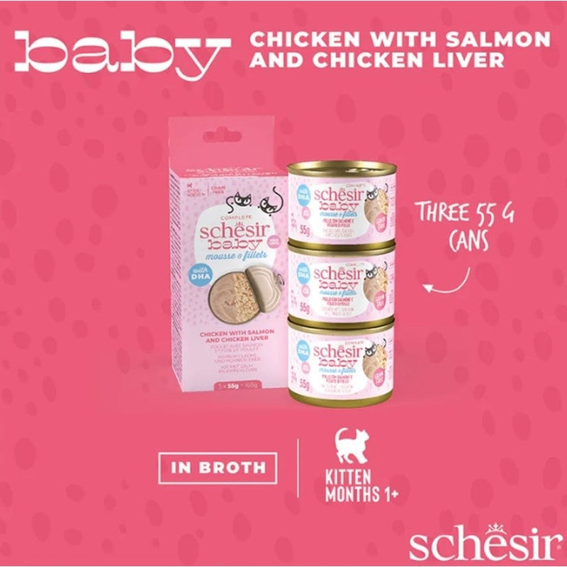 gato baby GF mousse filetes pollo salmón e hígado