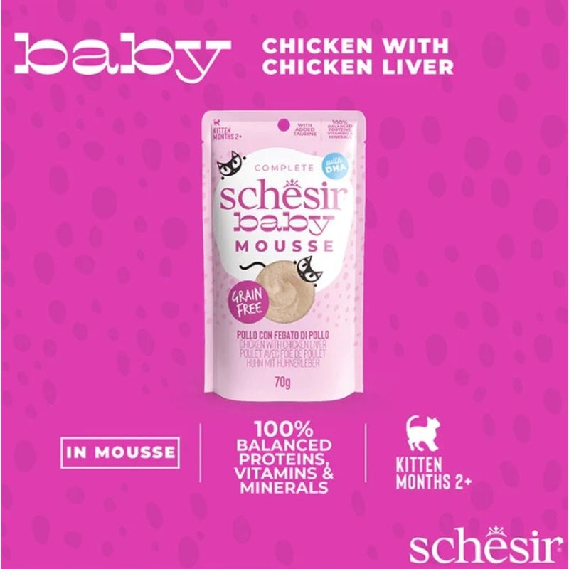 gato baby GF mousse de pollo con hígado 70gr