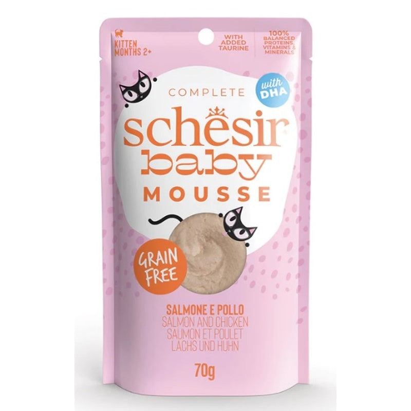 gat baby GF mouses de salmó amb pollestre 70 g