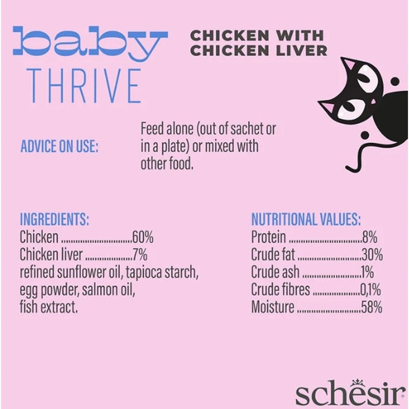 gato baby thrive pollo con hígado 20x8gr
