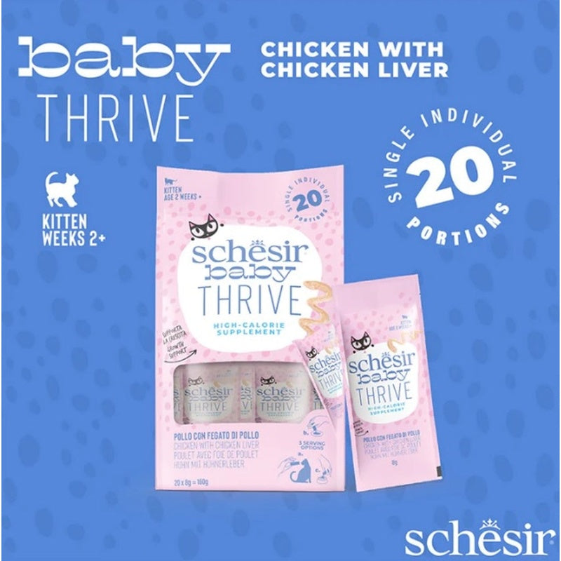 gato baby thrive pollo con hígado 20x8gr
