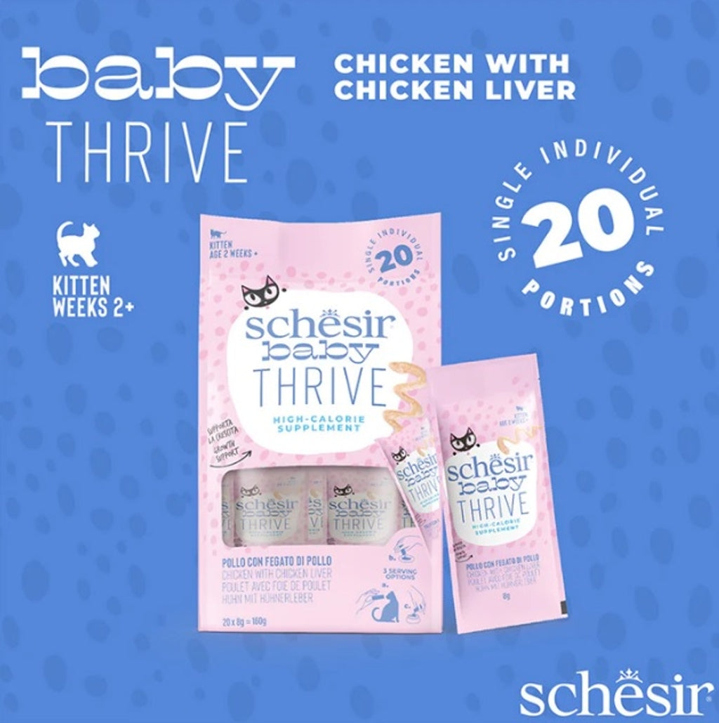 gato baby thrive pollo con hígado 20x8gr