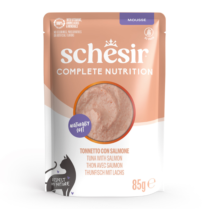 Schesir Complete Nutrition Mousse de Atún con Salmón 85 g