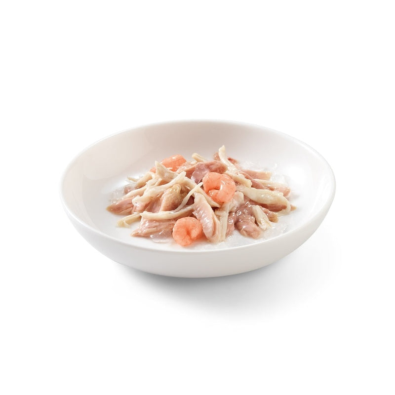 gato pouch atún y pollo amb gambas 85gr