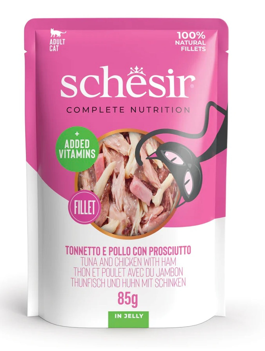 gat pouch tonyina, pollastre i jamón 70 g