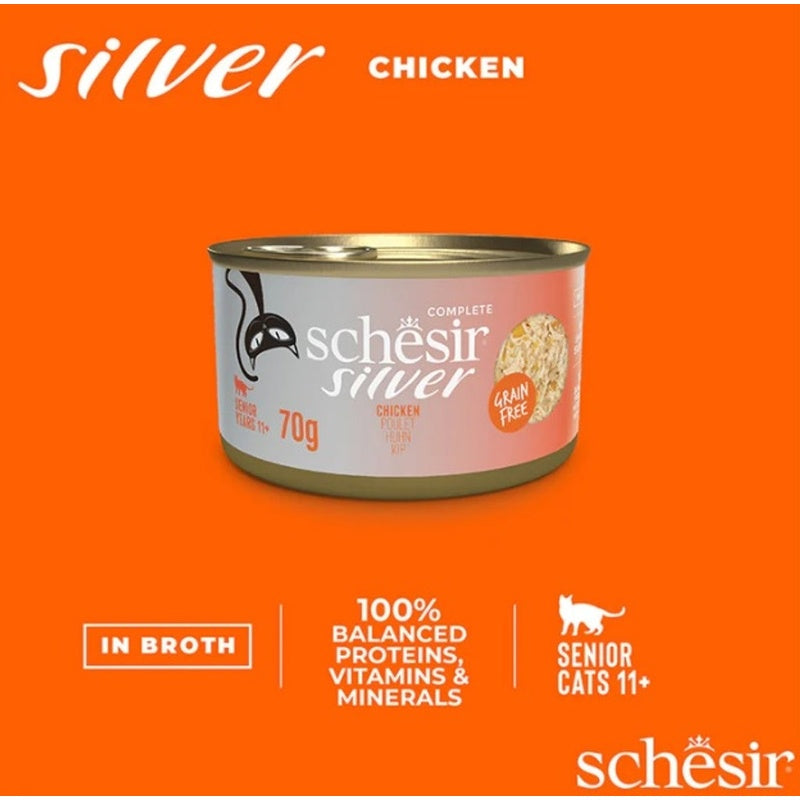 gato senior Silver GF filetes de pollo lata de 70g