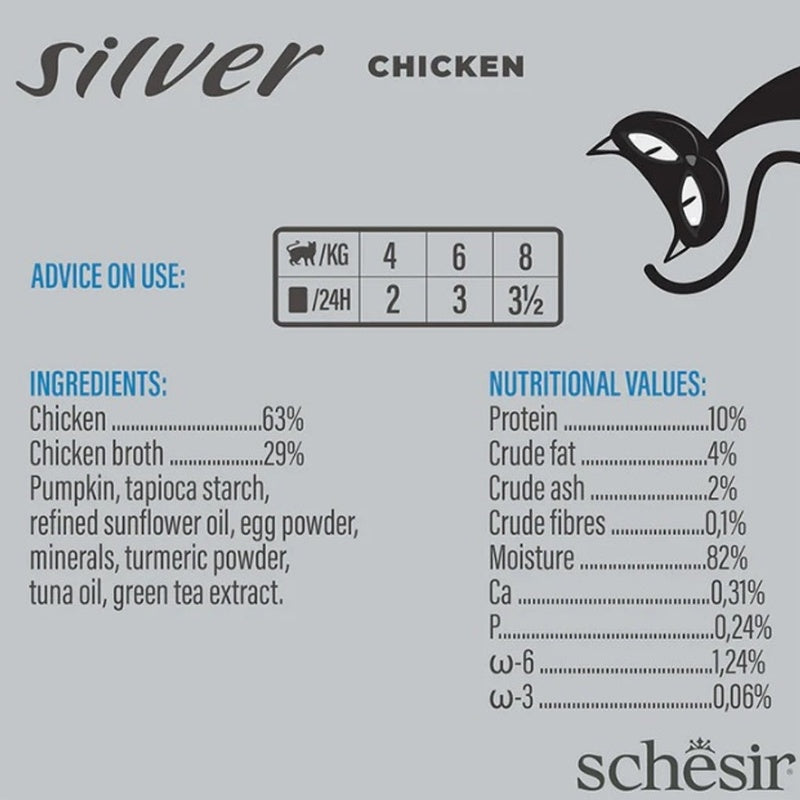gato senior Silver GF mousse de pollo sobre de 80g