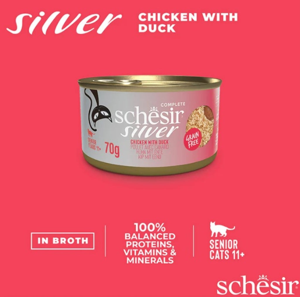 gato senior Silver GF mousse con filetes de pollo