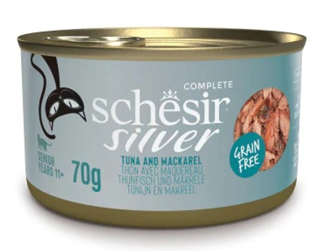 gat sènior Silver GF tonyina amb verat llauna de 70 g