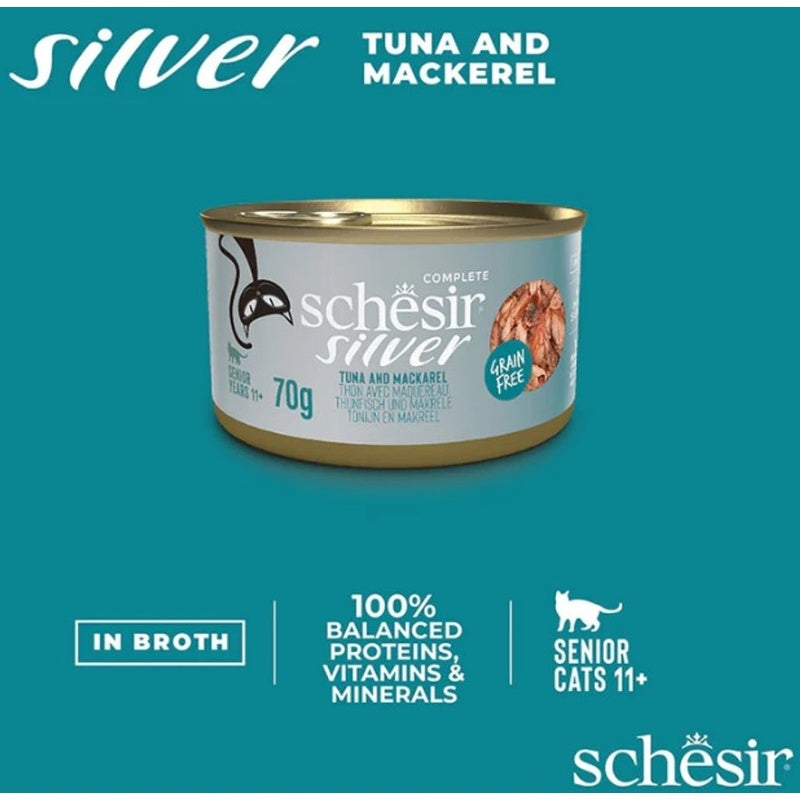 gat sènior Silver GF tonyina amb verat llauna de 70 g