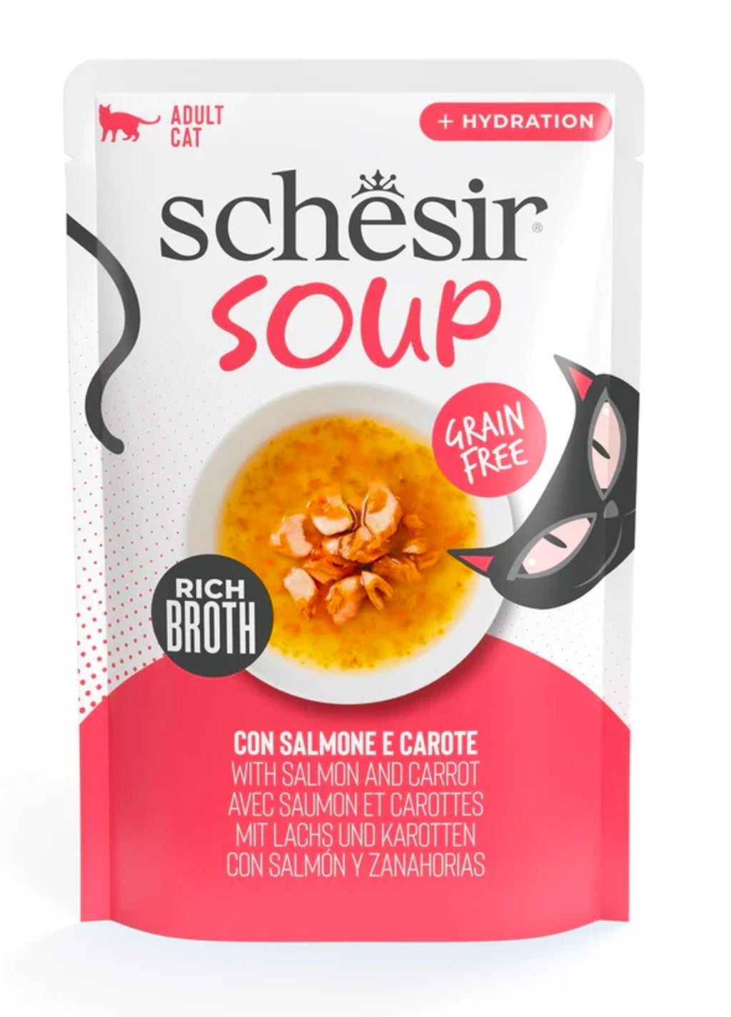 gato sopa de salmón rosado con zanahoria 40gr