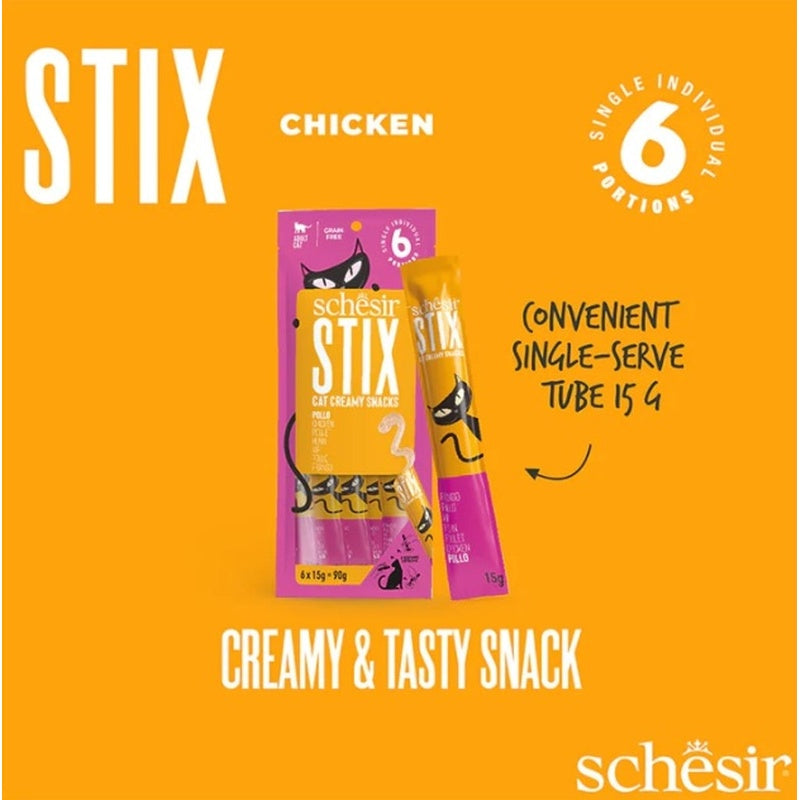 gato stix snacks grain free cremosos de pollo 6x15