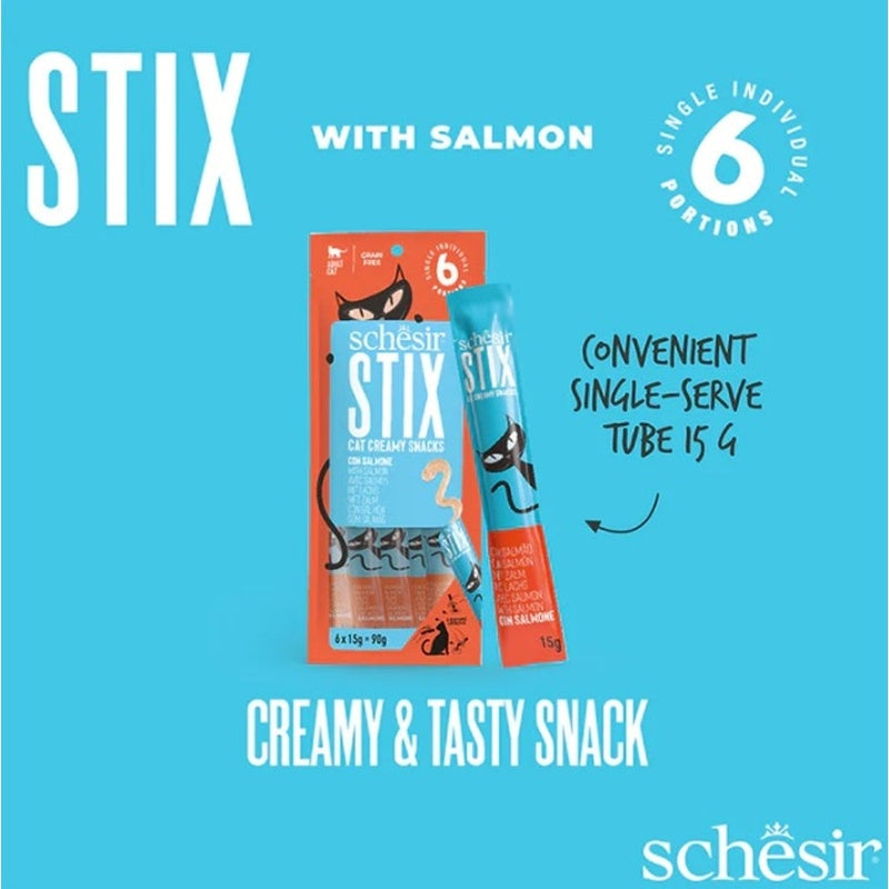gato stix snacks grain free cremosos de salmón 6x1