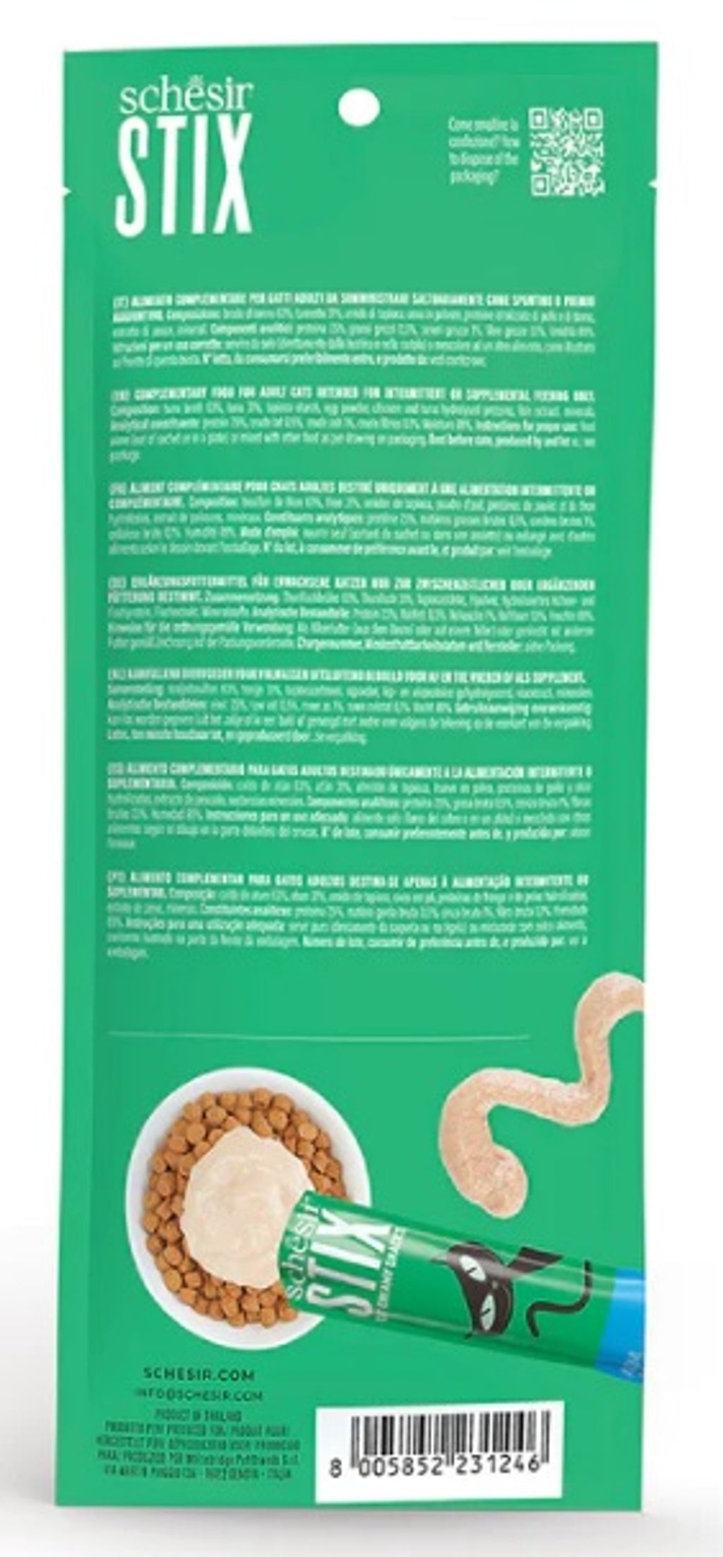 gato stix snacks grain free cremosos de atún 6x15g