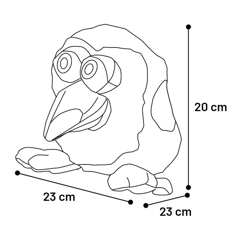 Snapzy tucan negro 23x23x20cm con sonido