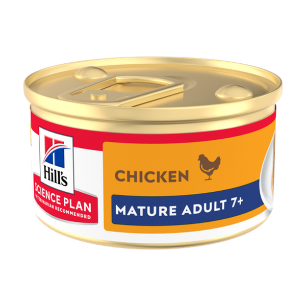 Hill's Science Plan Mature Adult Mousse de pollo para gatos 7+ 85 g