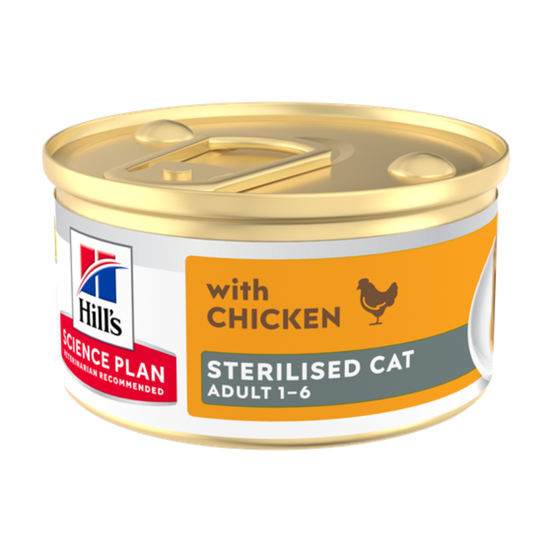 Hill's Science Plan Sterilised Adult Mousse de pollo para gatos 85 g