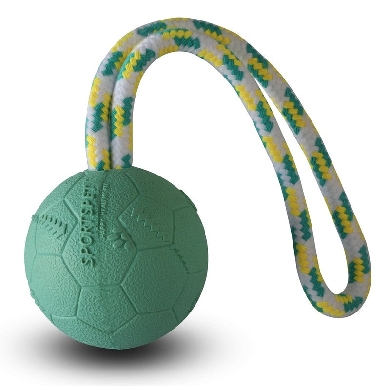 futbol con cuerda y rebote turquesa M-65mm