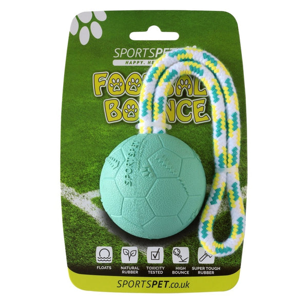 futbol con cuerda y rebote turquesa M-65mm