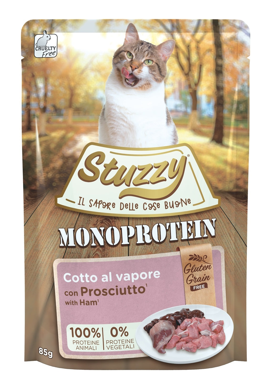 gato monoprotein grain free jamón 85gr Imagen principal del producto