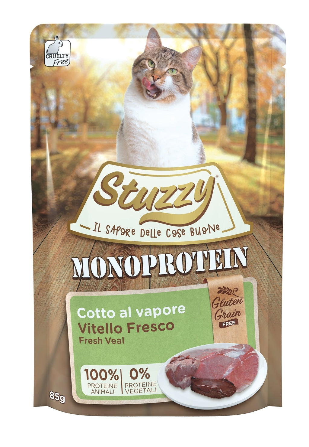 gato monoprotein grain free ternera 85gr Imagen principal del producto