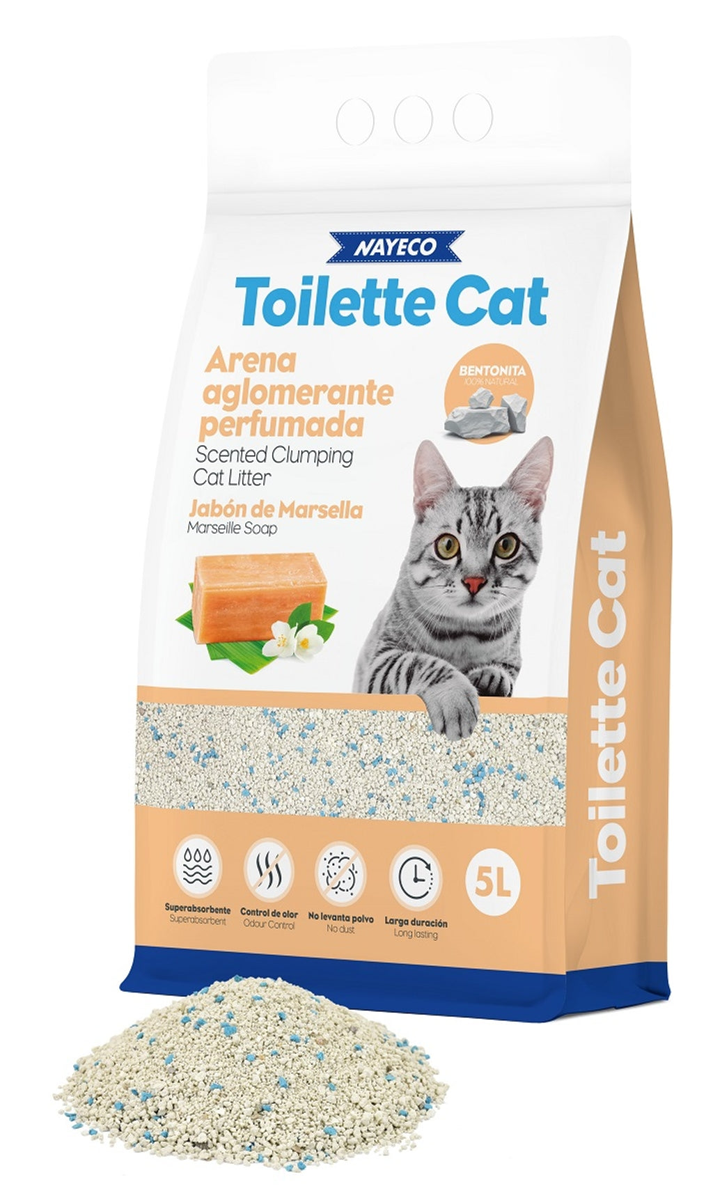 Toilette aglomerante bentonita marsella