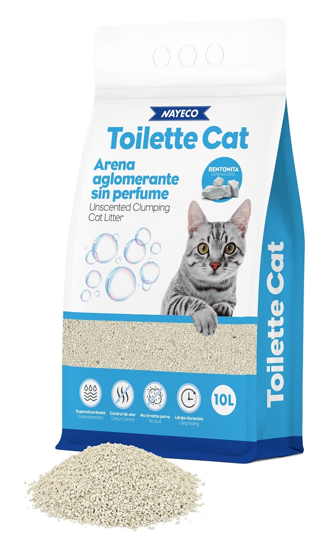 Toilette aglomerante bentonita sense perfum 10lt