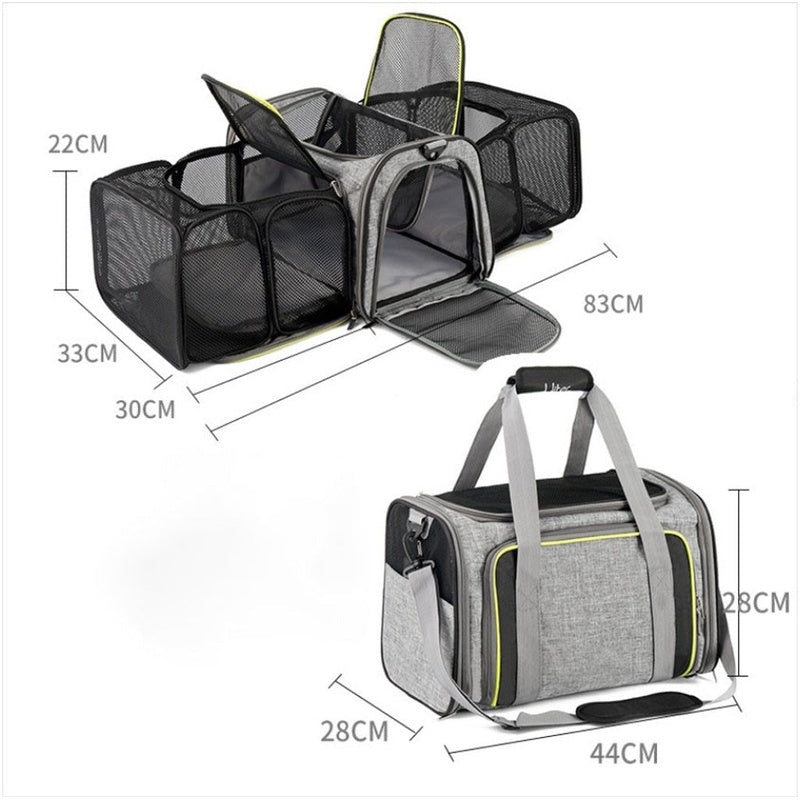 HK Amb Dos Compartimentos Gris i Verd 49x28x28cm