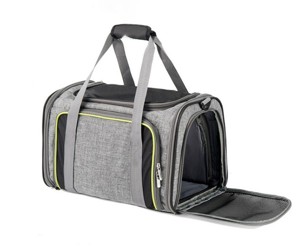 HK Con Dos Compartimentos Gris y Verde 49x28x28cm