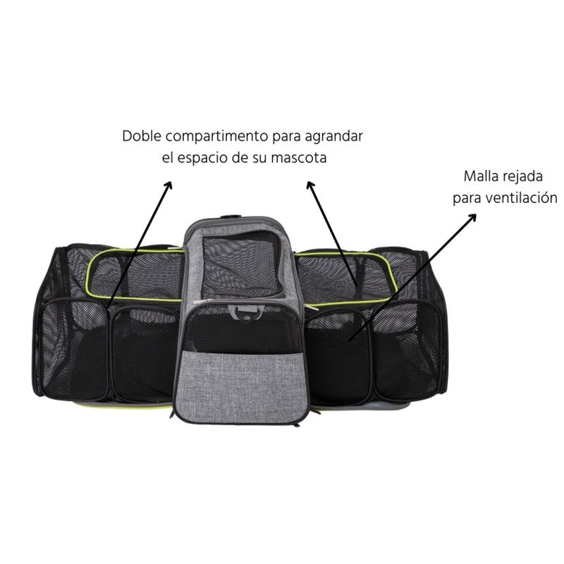 HK Amb Dos Compartimentos Gris i Verd 49x28x28cm
