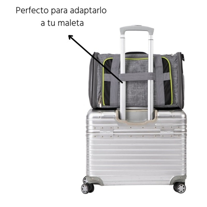 HK Amb Dos Compartimentos Gris i Verd 49x28x28cm