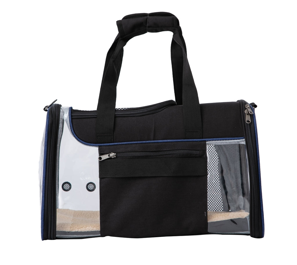 Transparente JFK Negro y Azul Marino 49x29x29cm