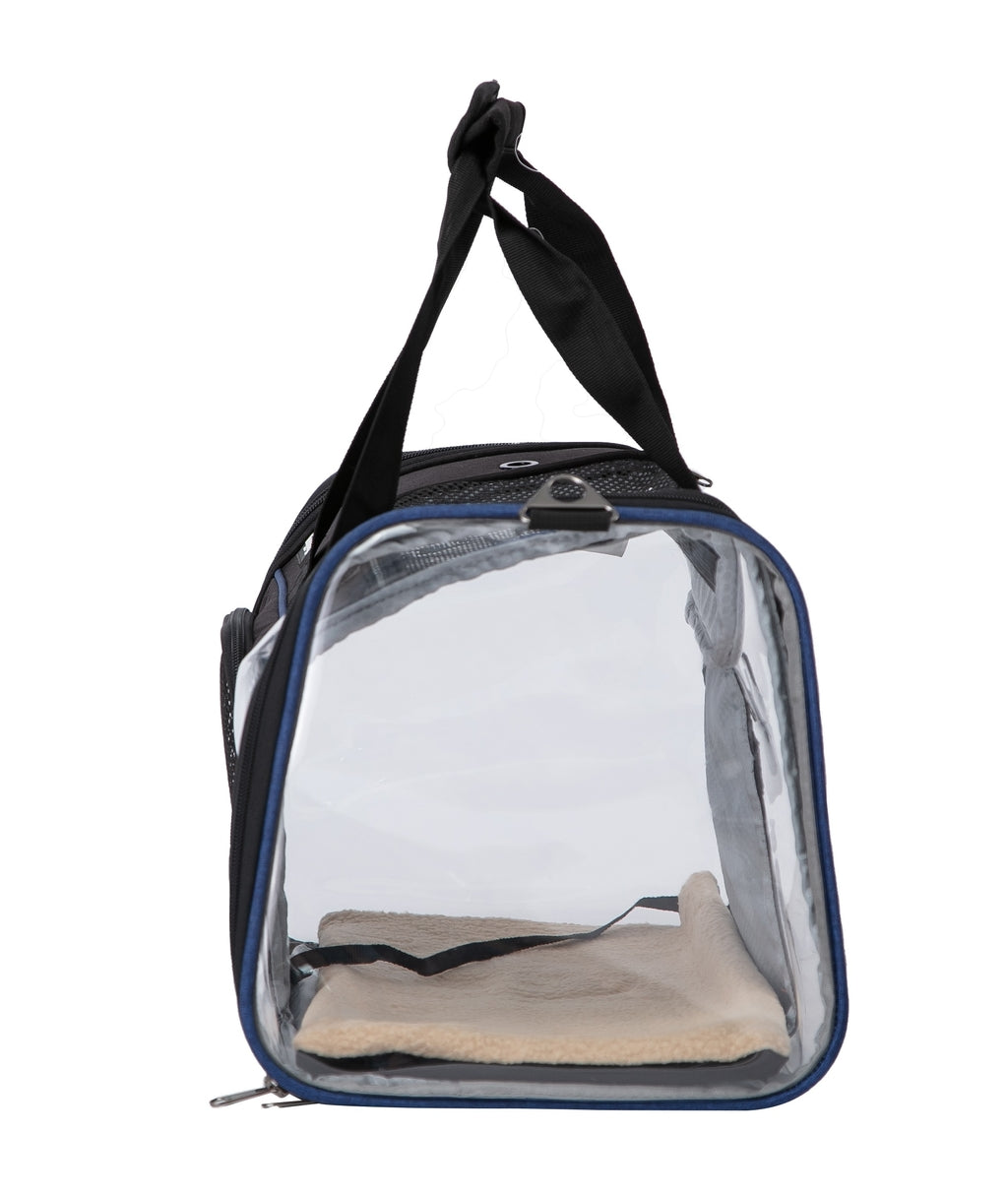 Freedog Transparente JFK Negre i blau Marino 49x29x29 cm Imatge secundària del producte