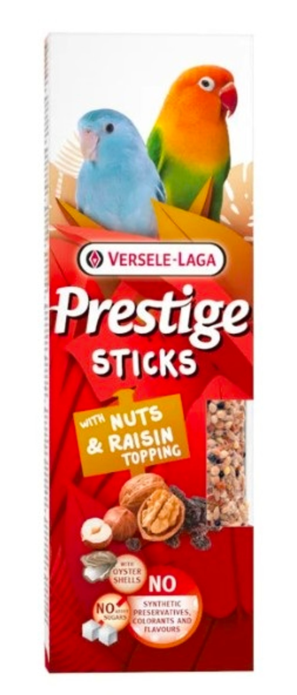 Sticks para periquito nueces y pasas 60gr 2ud