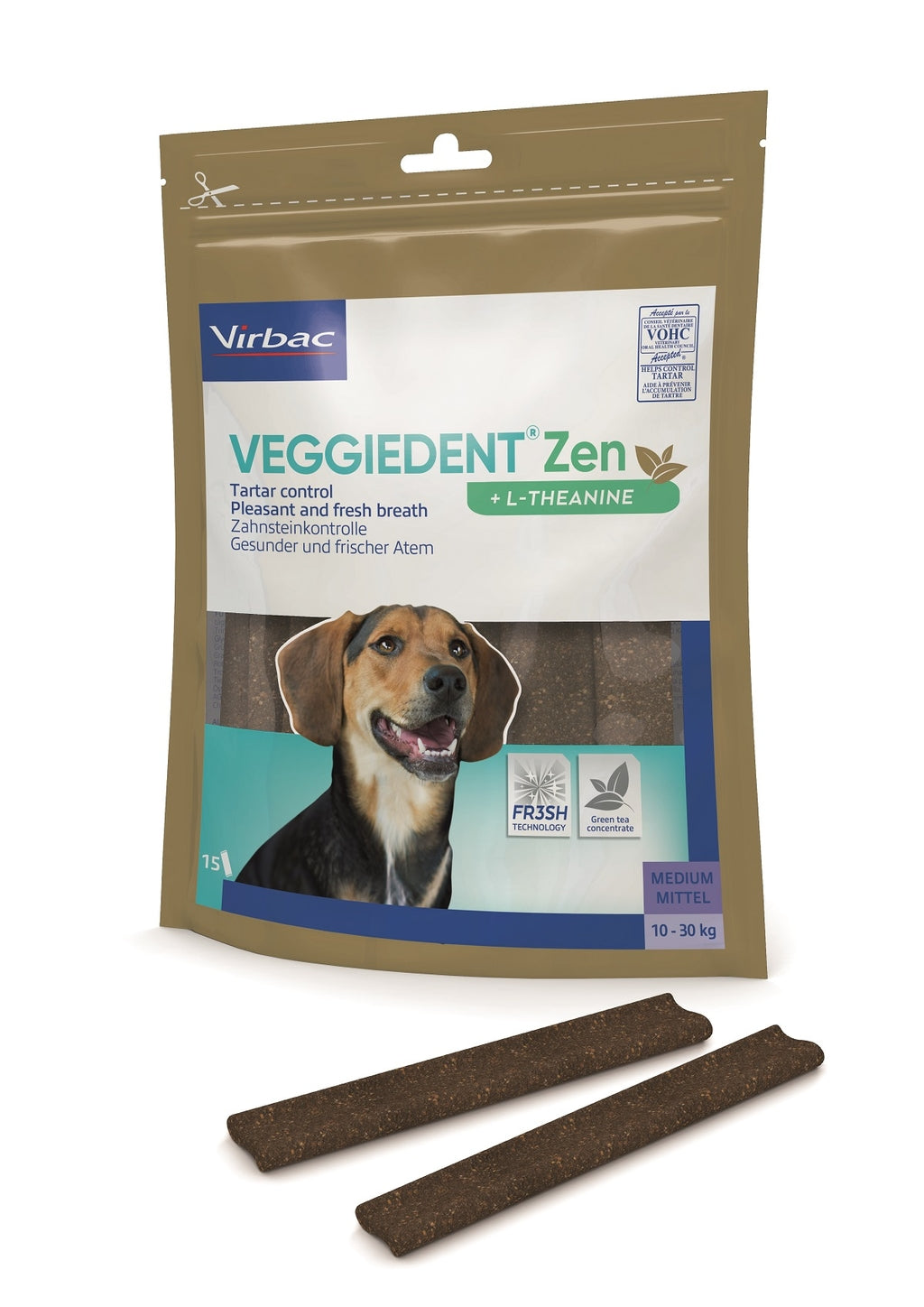 Veggiedent Zen M (10-30 kg) 15 láminas