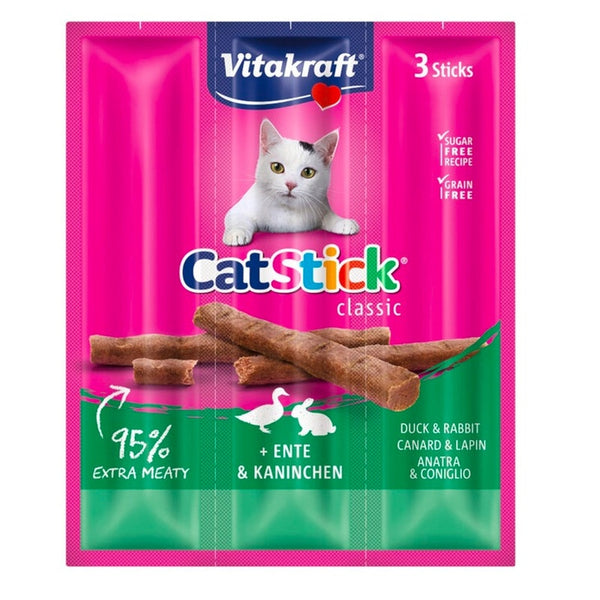 cat stick mini pato y conejo 3un