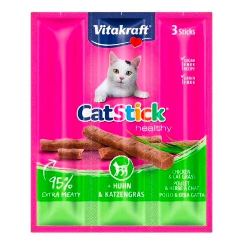 cat stick mini pollestre i herba 3un Imatge principal del producte