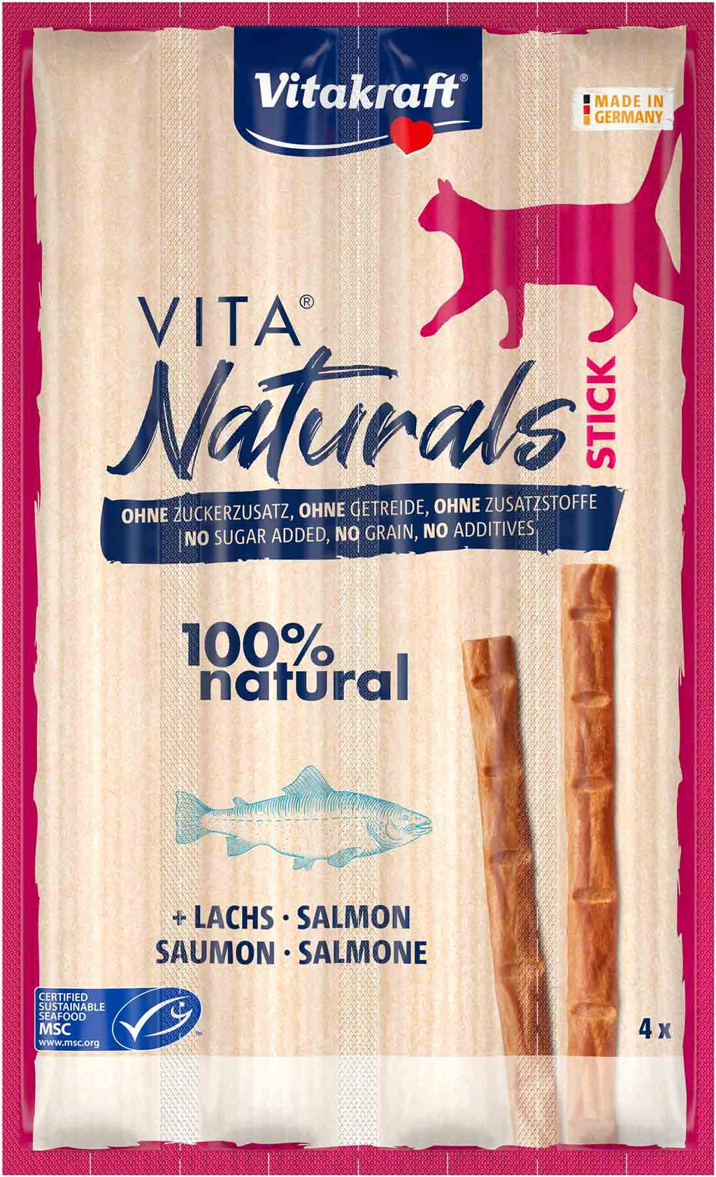 Natural gato stick de salmón 4ud Imagen principal del producto