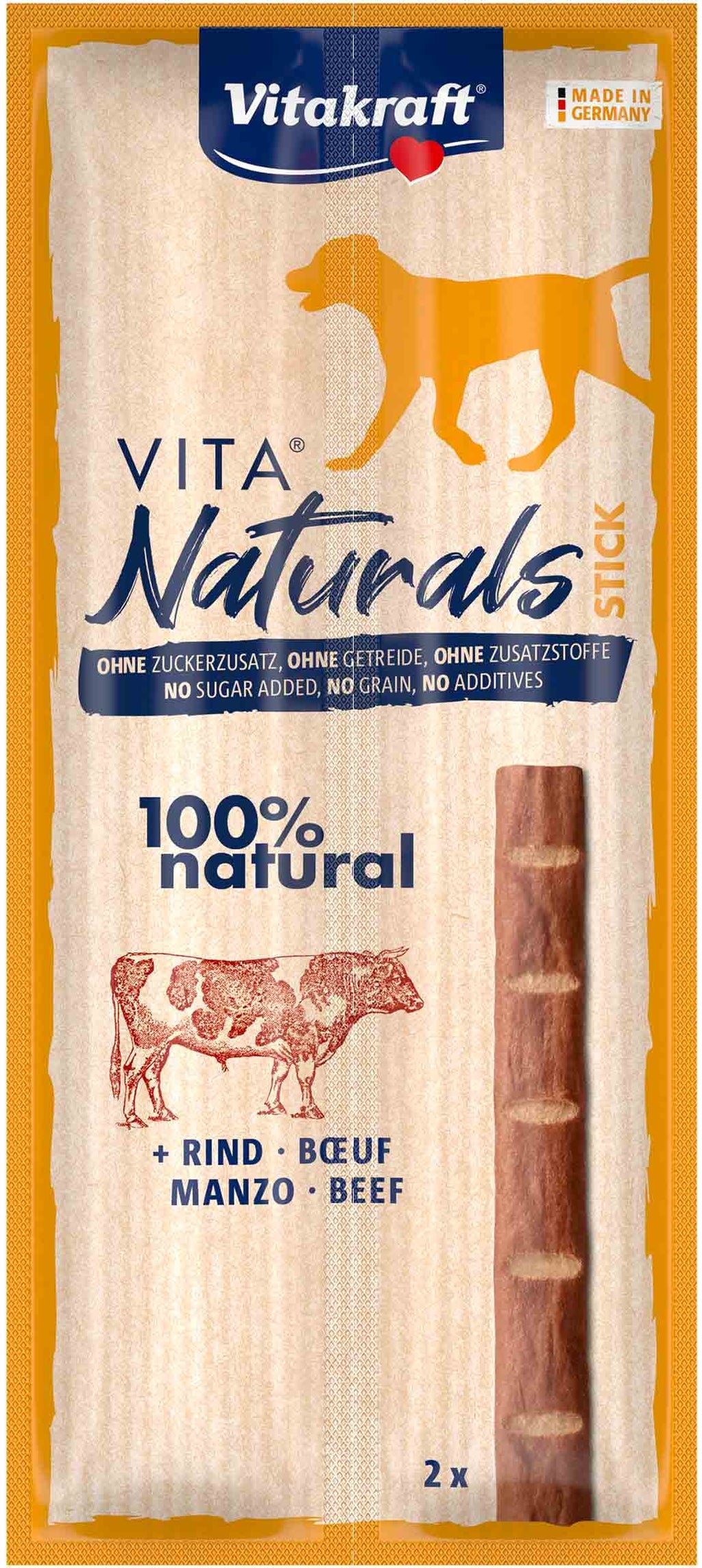 Natural perro stick de ternera (2x11gr)